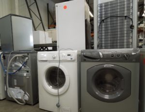Washing machines and other large appliances for recycling at Wiser Recycling